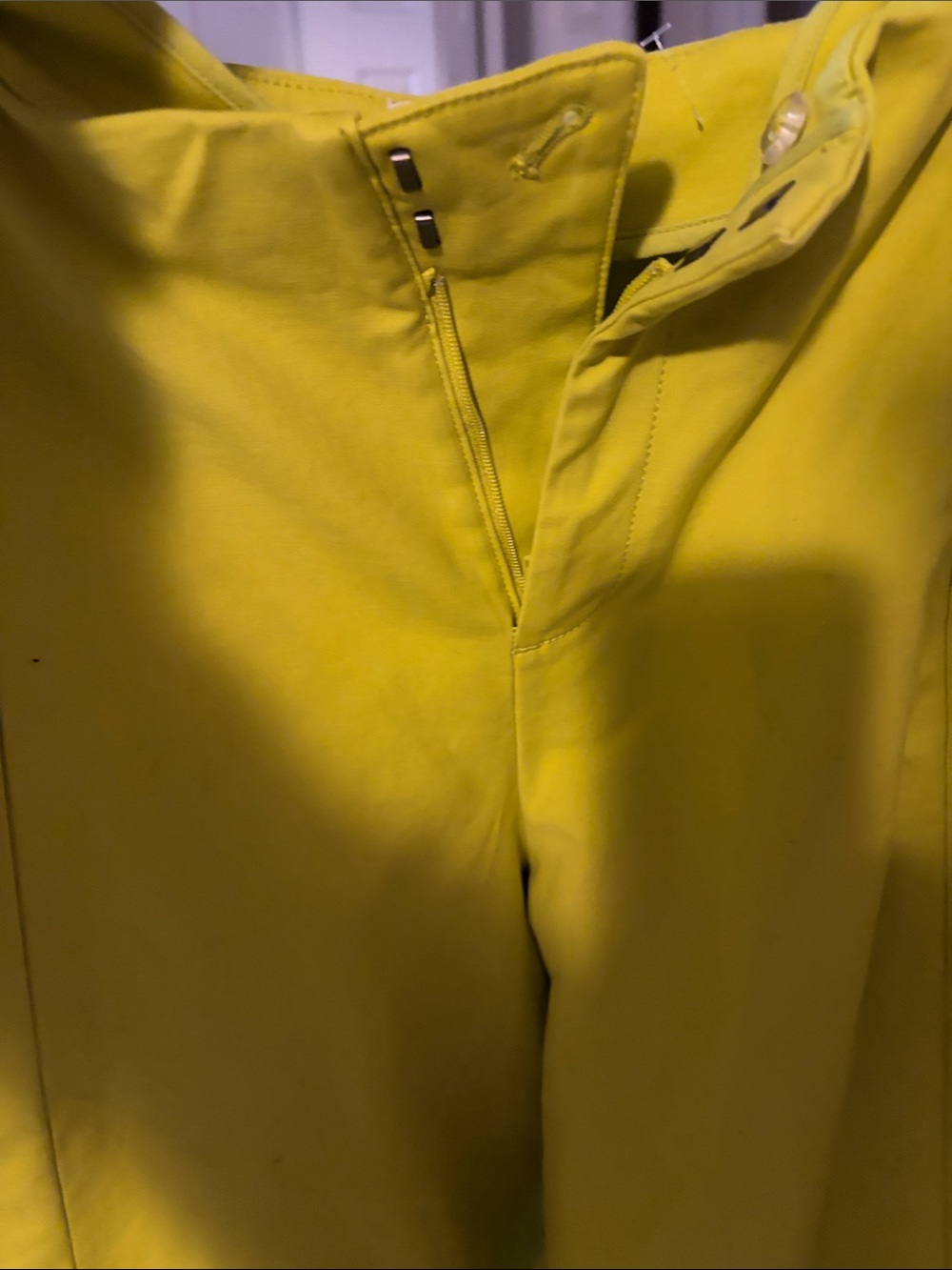 Anthropology Mauve High-Waist Wide Leg Pants in Mustard. Yellow/green - Picture 7 of 9
